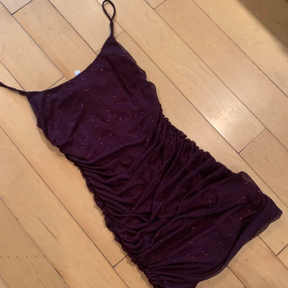 Lucy in the Sky Purple Hoco Mini Dress